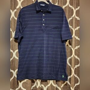 Polo by Ralph Lauren Men's Navy Striped Golf Shirt